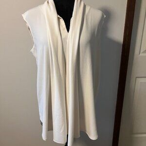 MM LaFleur Sleeveless Tie neck blouse in Ivory